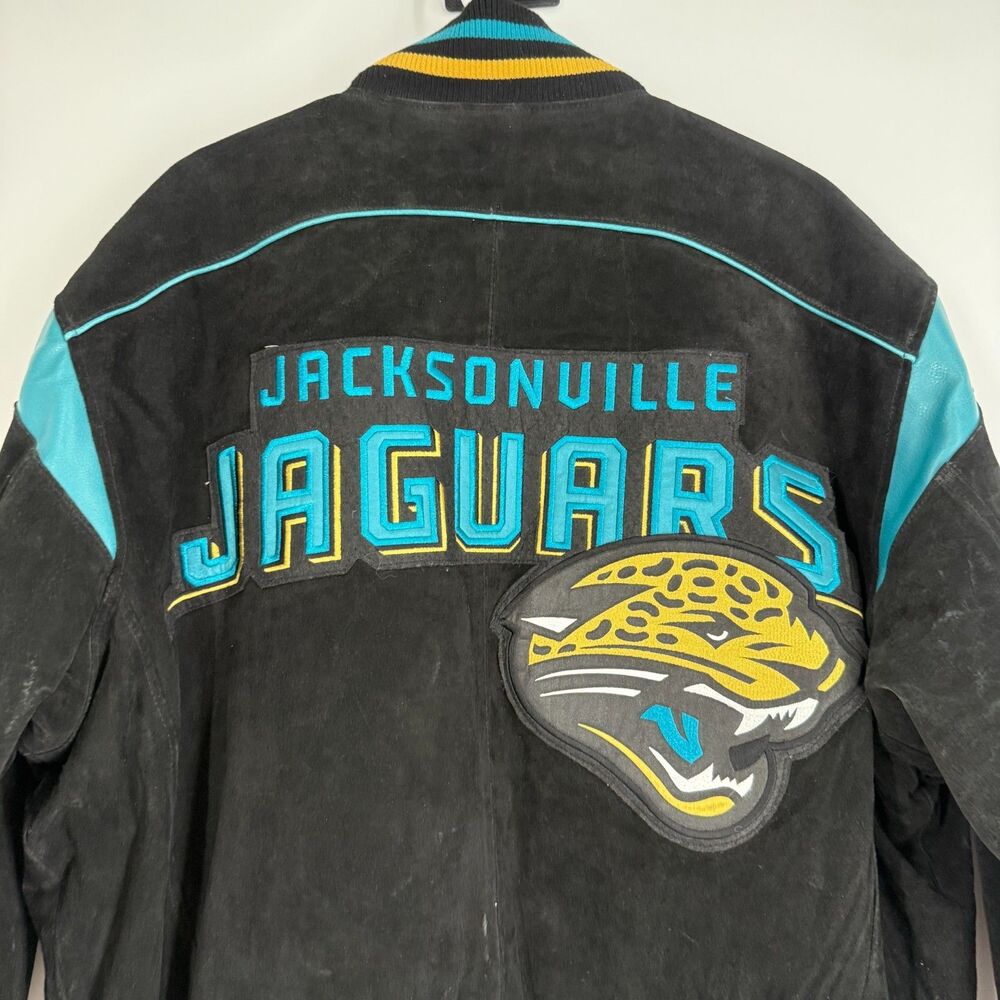 Vintage Jacksonville Jaguars NFL Vintage Suede Leather Jacket Insulated Men XL